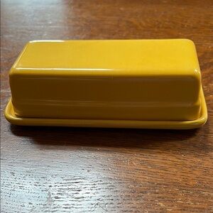 Emile Henry Yellow Ceramic Butter Dish